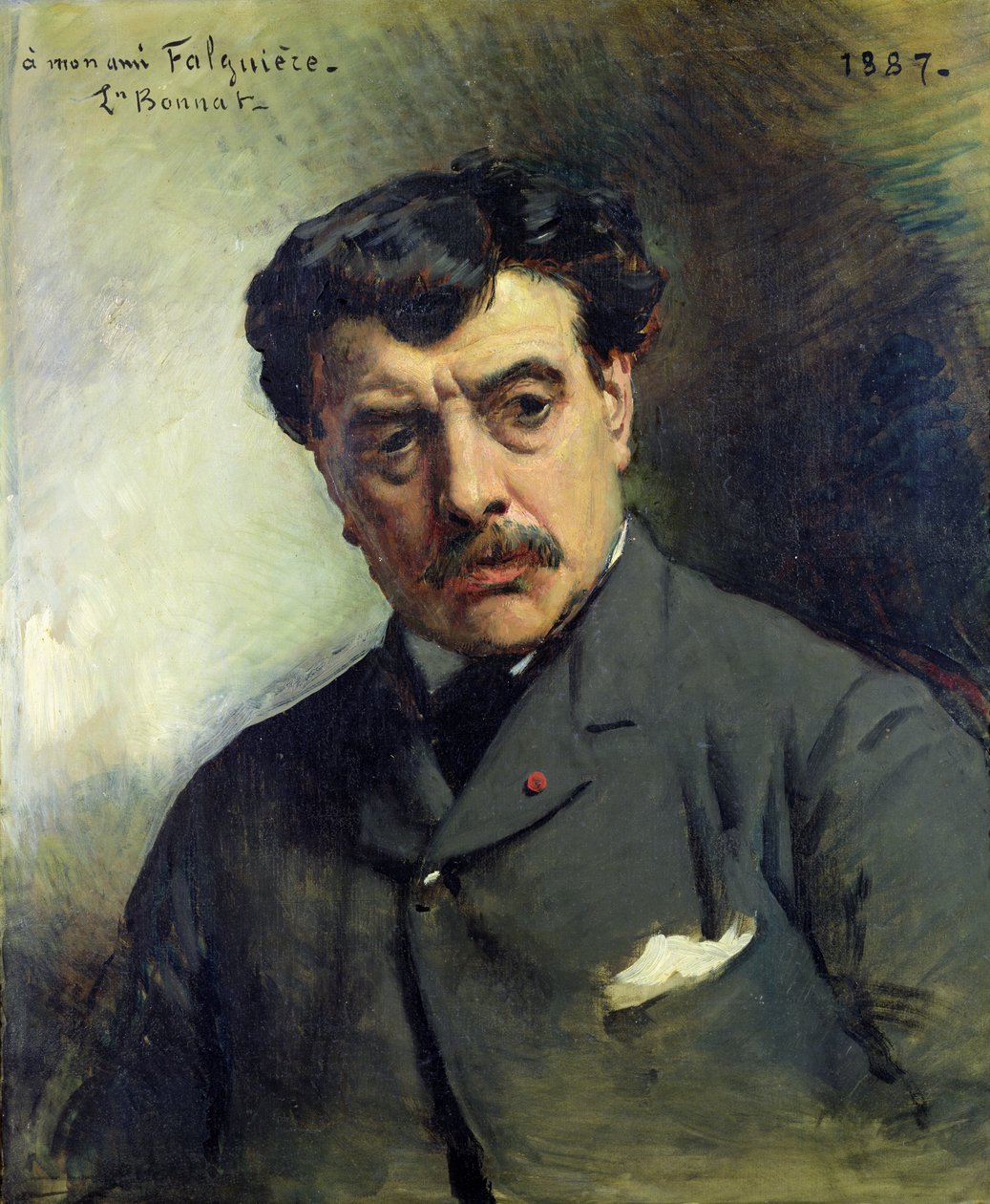 Portrett av Alexander Falguiere (1831-1900) 1887 av Leon Joseph Florentin Bonnat
