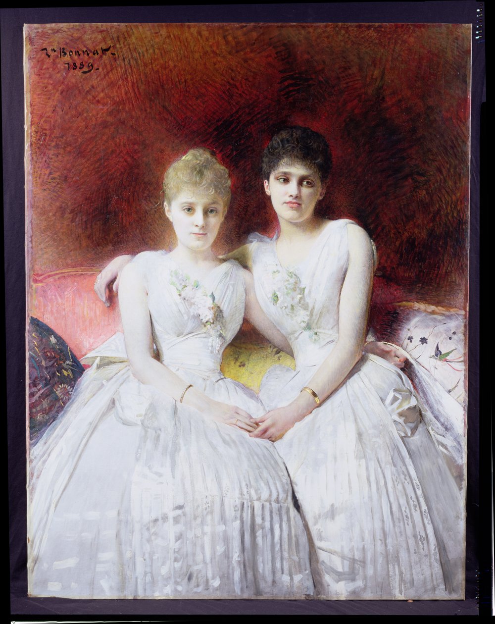 Portrait of Marthe and Terese Galoppe, 1889 av Leon Joseph Florentin Bonnat