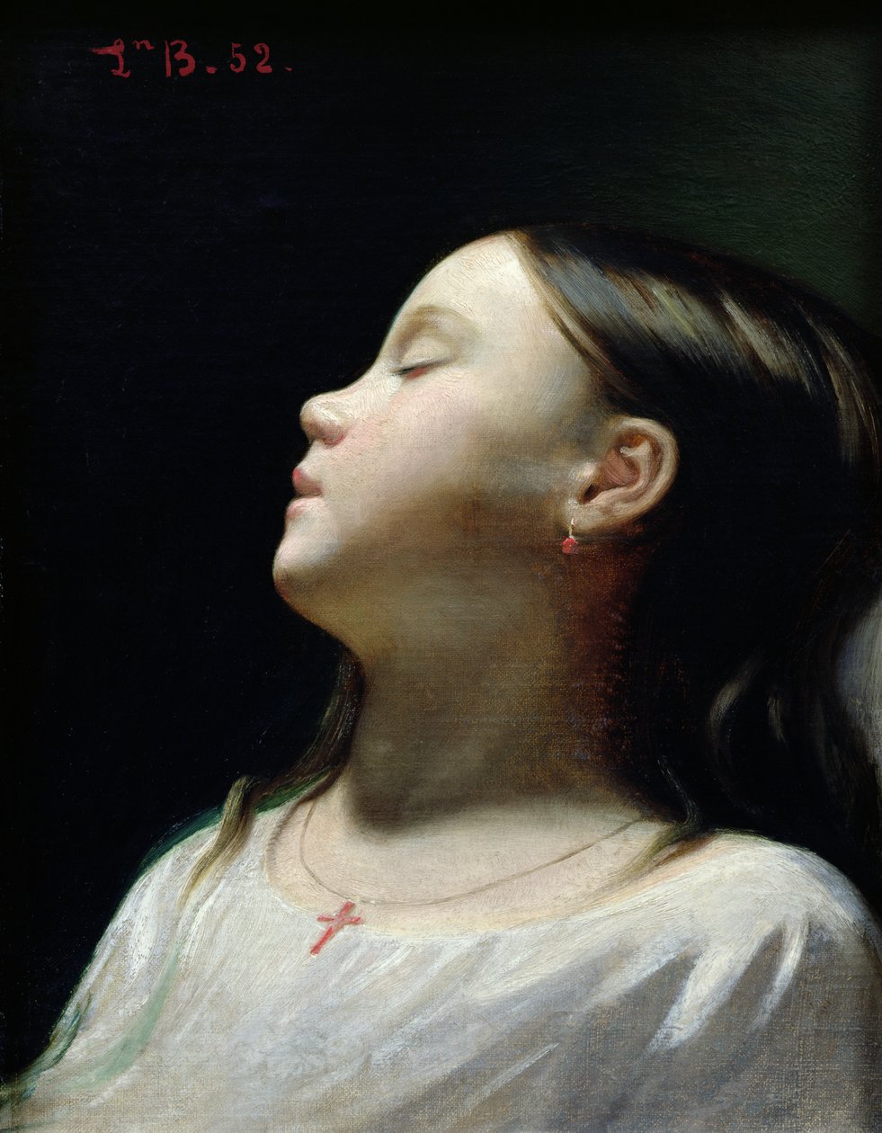 Ung jente sover, 1852 av Leon Joseph Florentin Bonnat