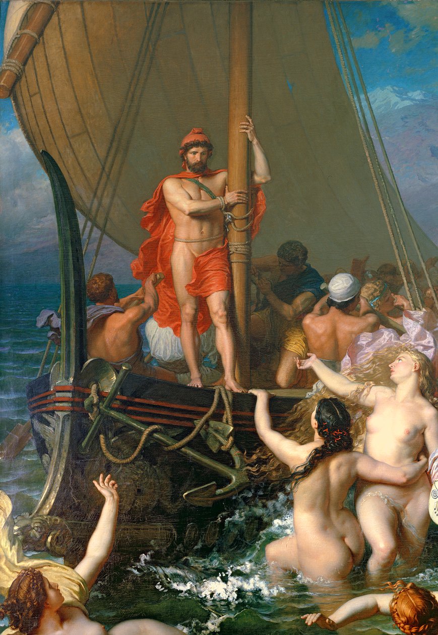 Ulysses and the Sirens (detalj av 154170) av Leon Auguste Adolphe Belly