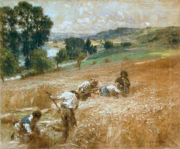 Kirkeklokker på Primelle (olje på lerret) av Leon Augustin Lhermitte