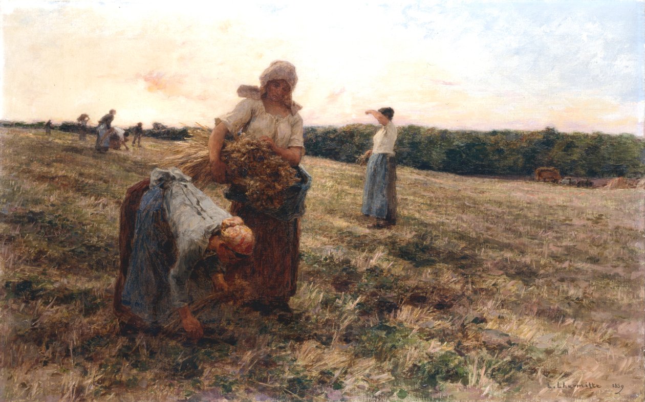 Gleaners ved solnedgang, 1889 av Leon Augustin Lhermitte