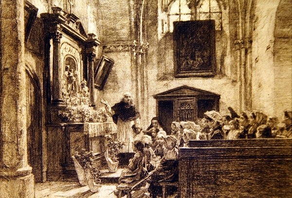 Marys måned i charter: mai av Leon Augustin Lhermitte