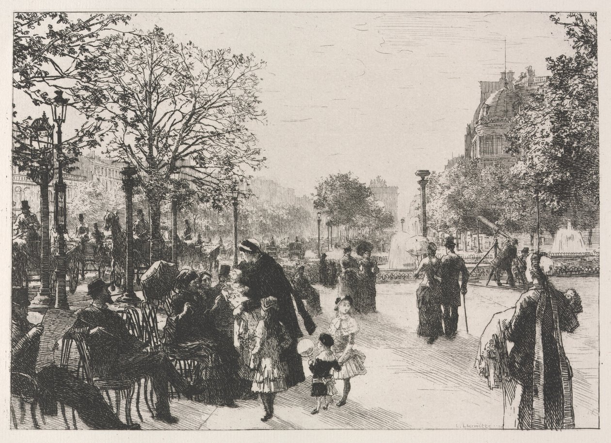 Tuileriene. av Leon Augustin Lhermitte