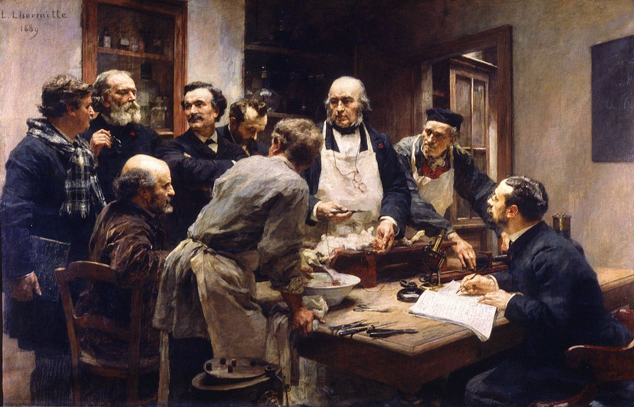 leksjonen til Claude Bernard ved College de France av Leon Augustin Lhermitte