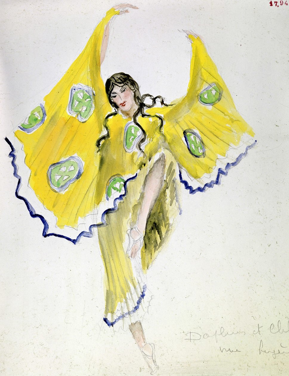 En gjeterinne av Bakst: kostyme til "" Daphnis og Chloé"" av Michel Fokine av Leon Bakst