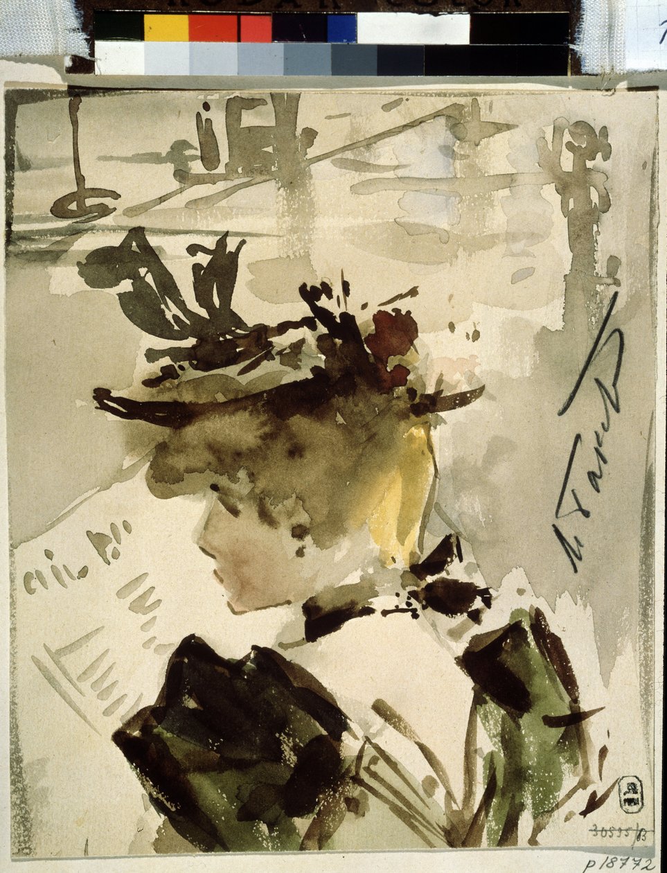 En kvinne som leser av Leon Bakst