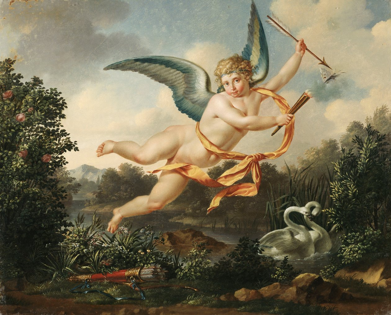 Allegories of Love - Amor med fakkel og pil, 1803 av Leon Bakst