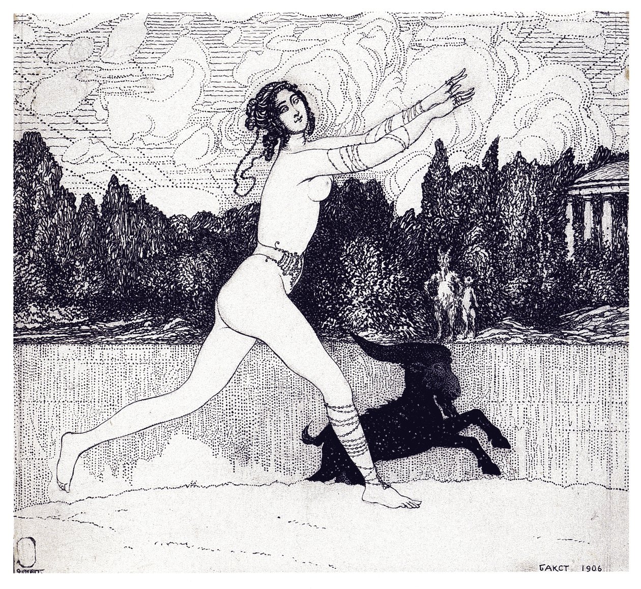 En støtte til Vision Magajine Zo og maleri 1906. 4, 1906 av Leon Bakst