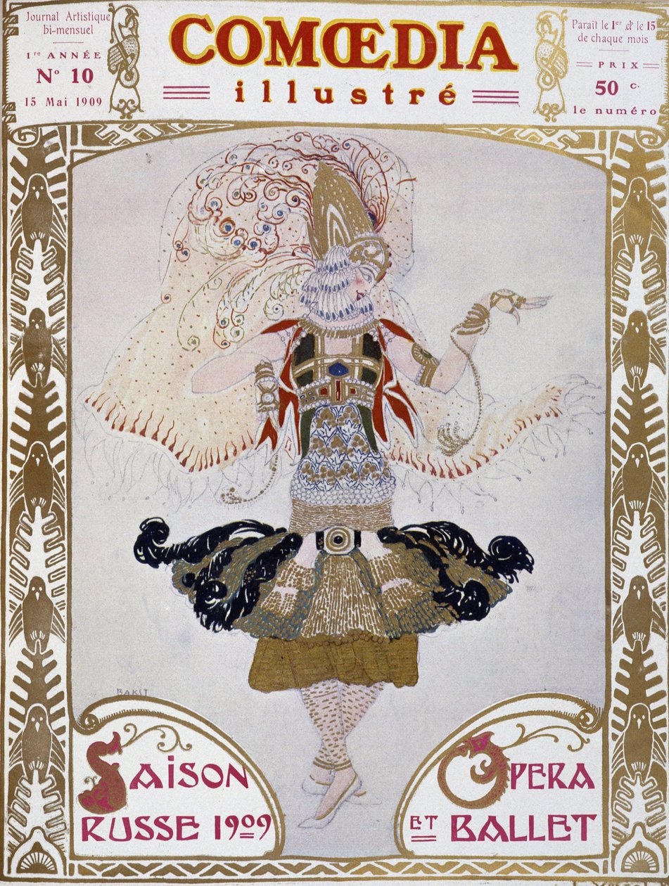 Ballet Russes danser av Bakst, ku.» Illustrert Comoedia"" av Leon Bakst