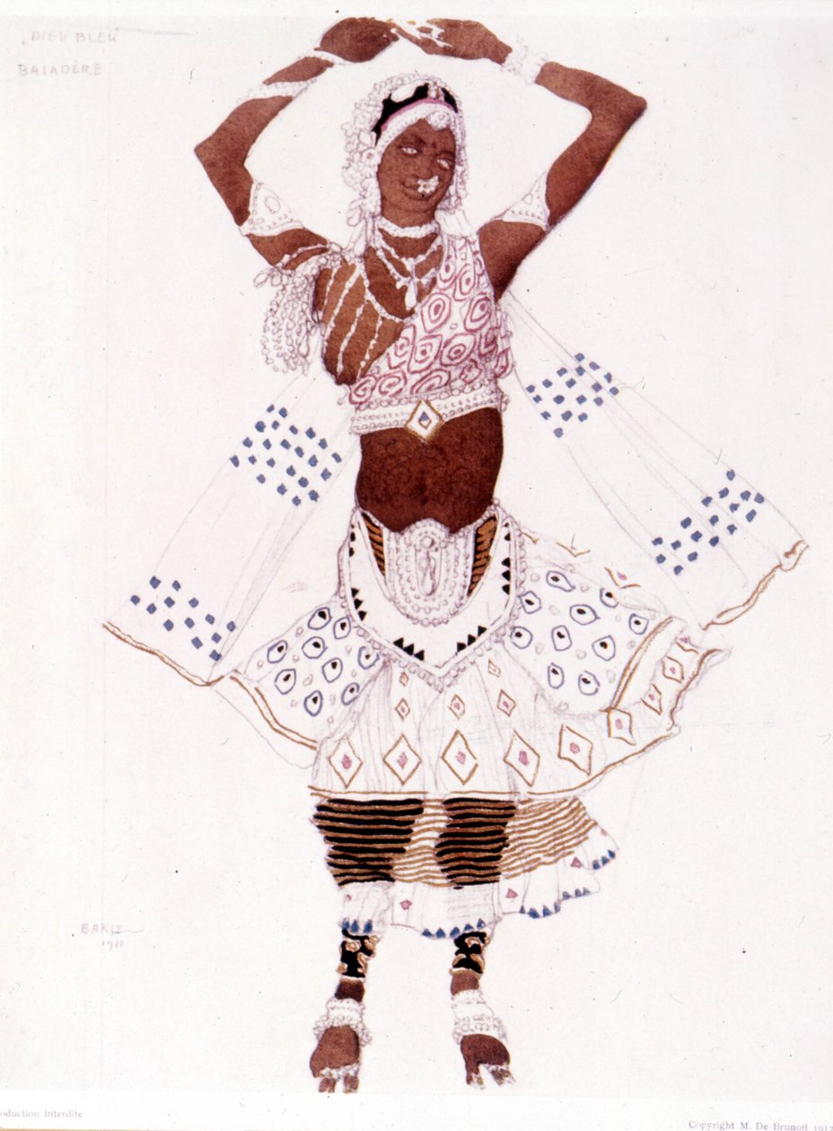 Bayadre-kostyme laget av Léon Bakst for "The Blue God" av Reynaldo Hahn (1875 - 1947) av Leon Bakst