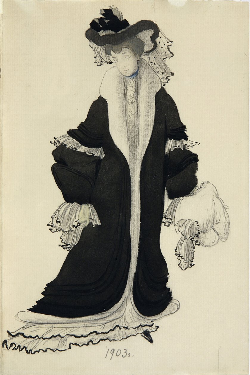 Costume design for Mrs. L. Bakst, 1903 av Leon Bakst