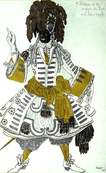 Kostymedesign for Porphyrophores, fra Sleeping Beauty av Leon Bakst