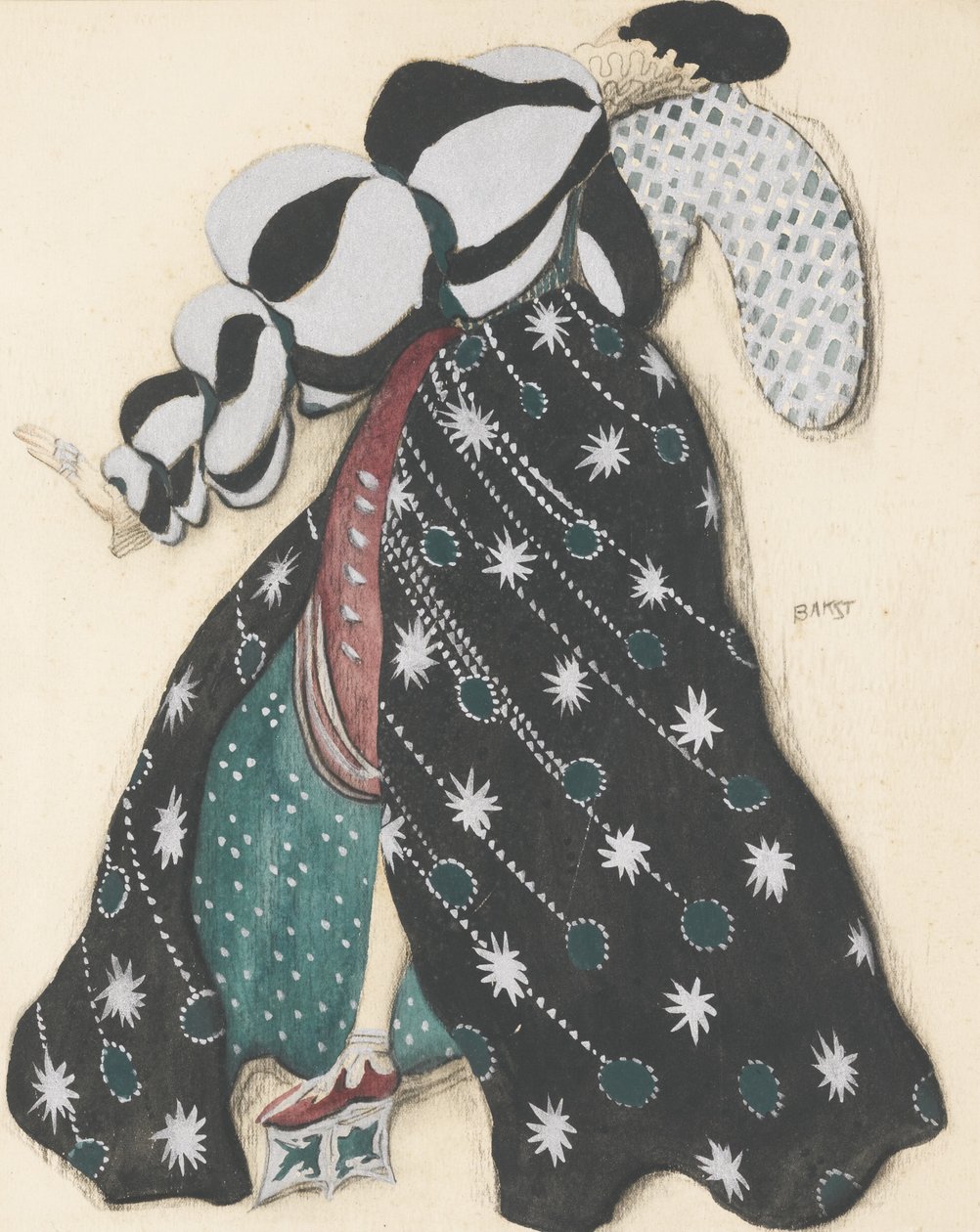 Kostymedesign for Balletten The Legend of Joseph av R. Strauss av Leon Bakst