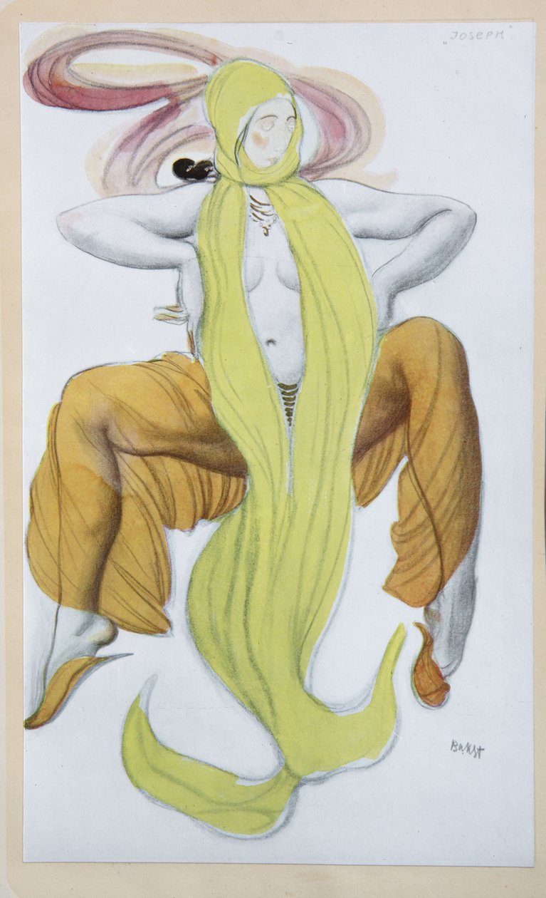 Kostymedesign for balletten The Legend of Joseph av R. Strauss, 1914 av Leon Bakst
