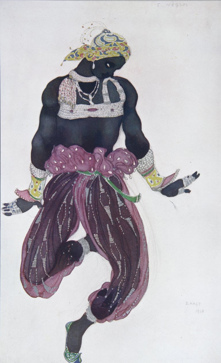 Kostymedesign for balletten Sheherazade av N. Rimsky-Korsakov, 1910 av Leon Bakst
