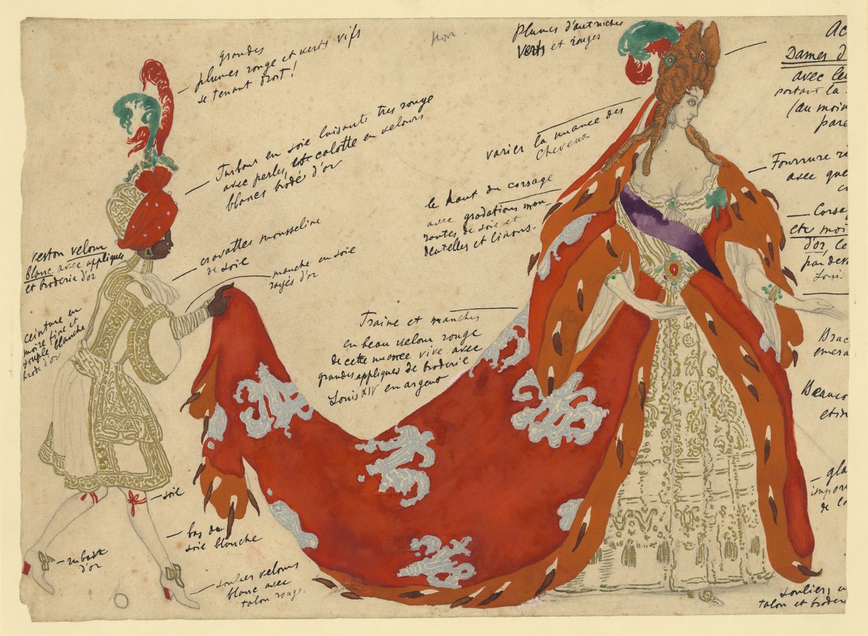 Kostymedesign for balletten Sleeping Beauty av P. Tchaikovsky av Leon Bakst