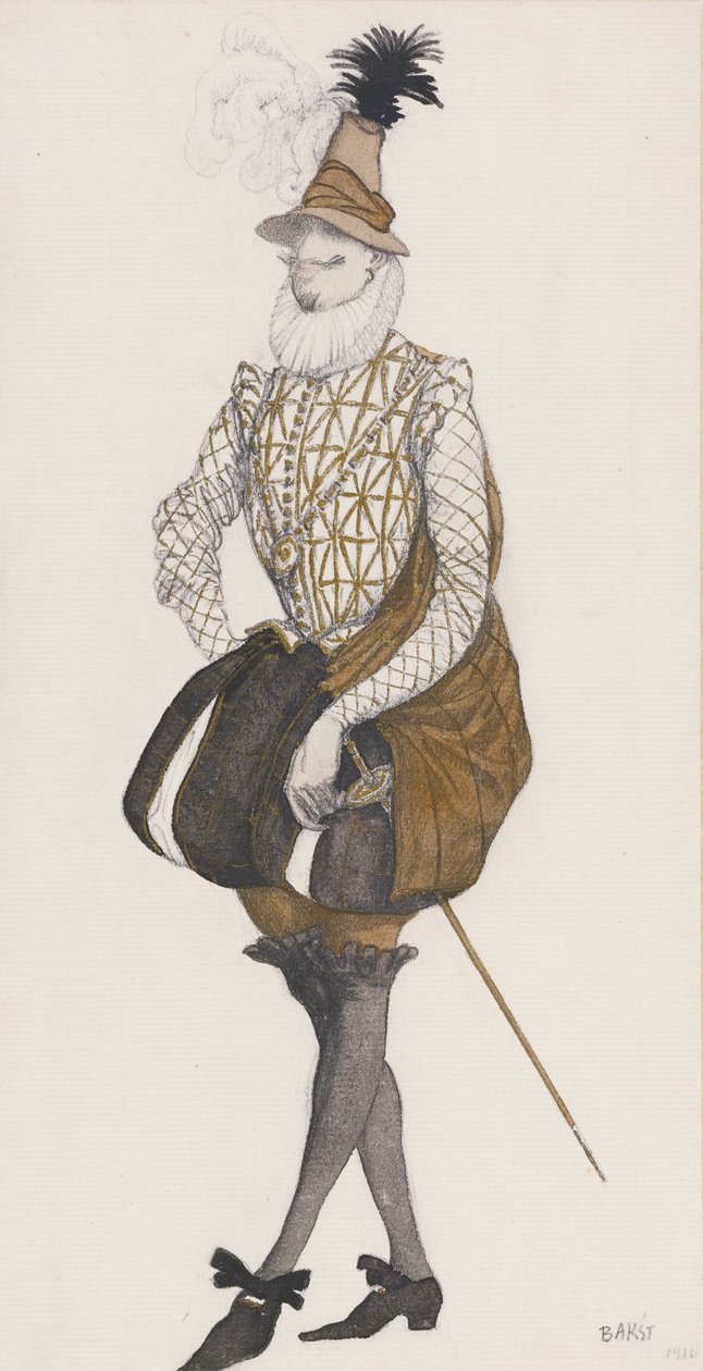 Kostymedesign for balletten Sleeping Beauty av P. Tchaikovsky av Leon Bakst