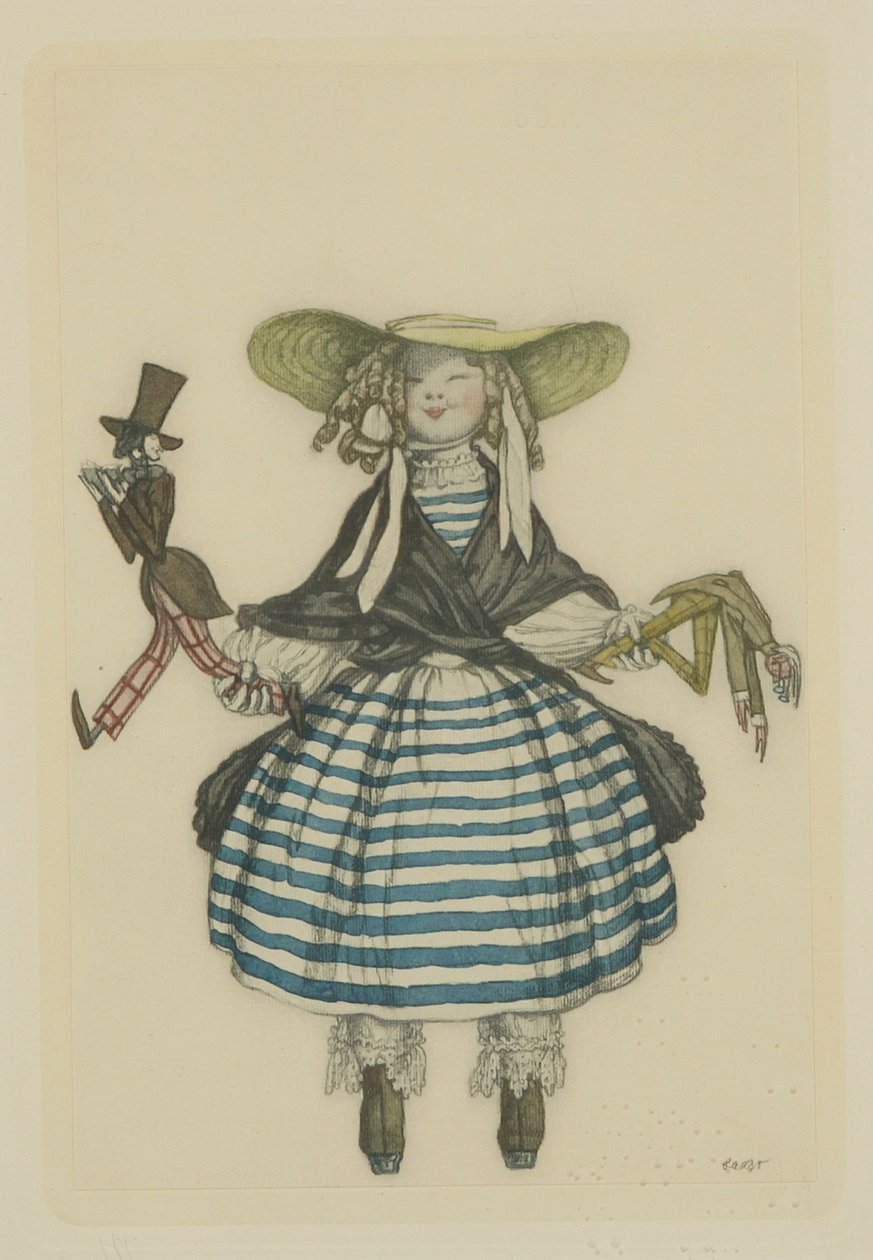 Kostymedesign for balletten The Fairy Doll av J. Bayer, 1903 av Leon Bakst