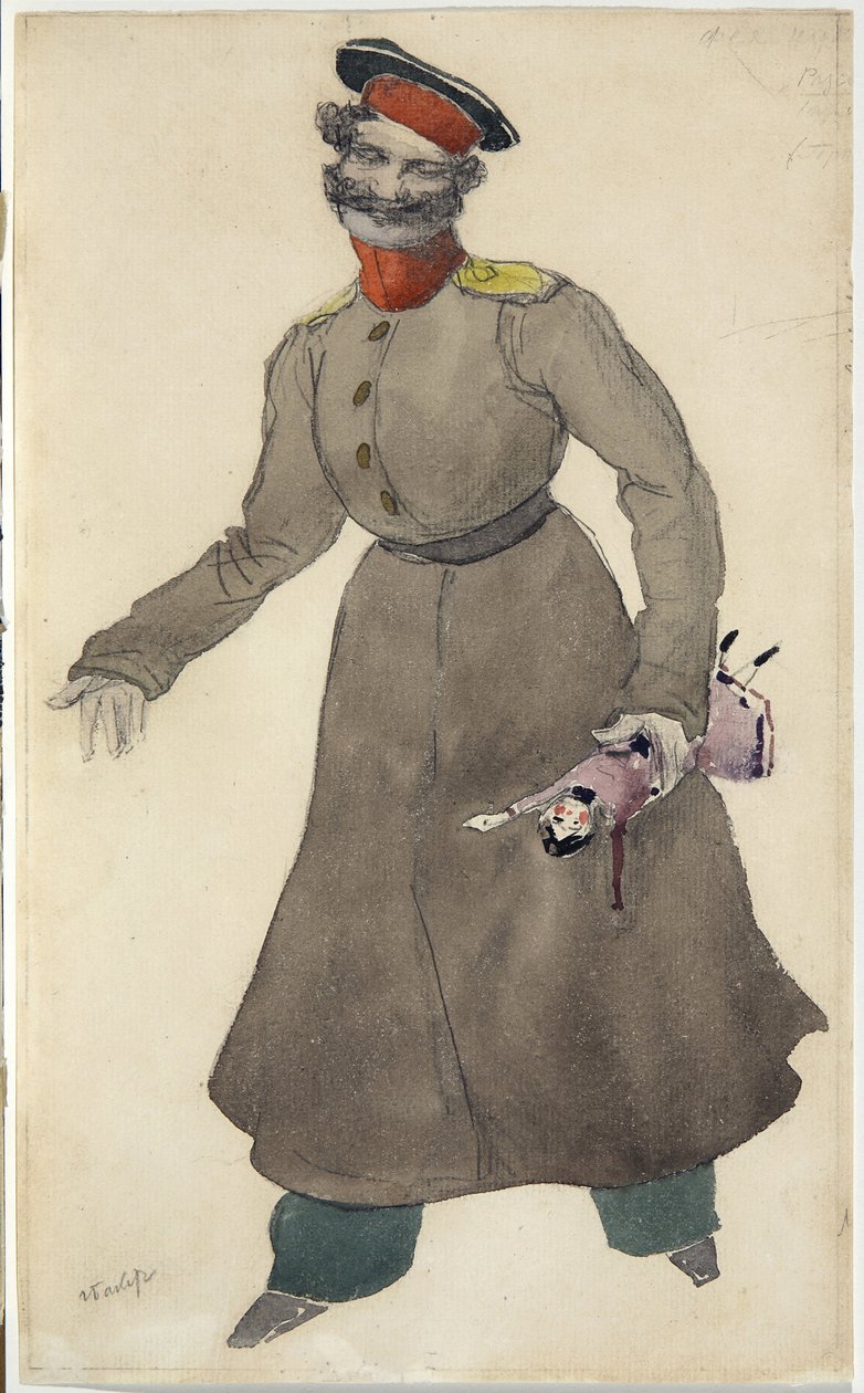Kostymedesign for balletten The Fairy Doll av J. Bayer, 1903 av Leon Bakst