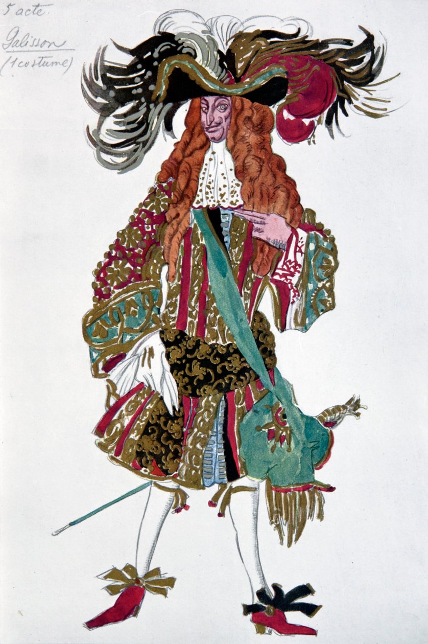 Galisson. Kostymedesign for balletten Sleeping Beauty av P. Tchaikovsky, 1921 av Leon Bakst