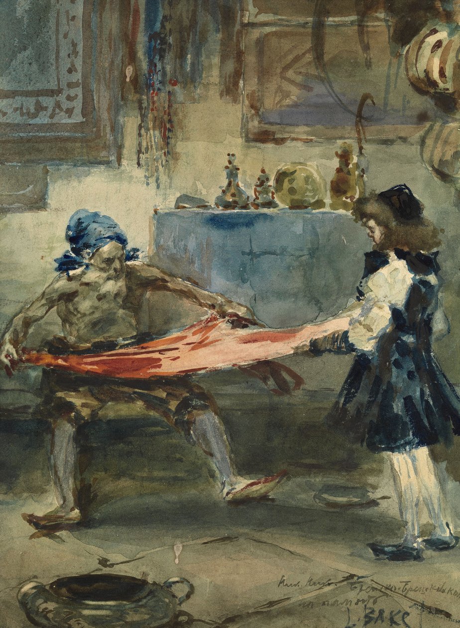 Orientalsk scene av Leon Bakst