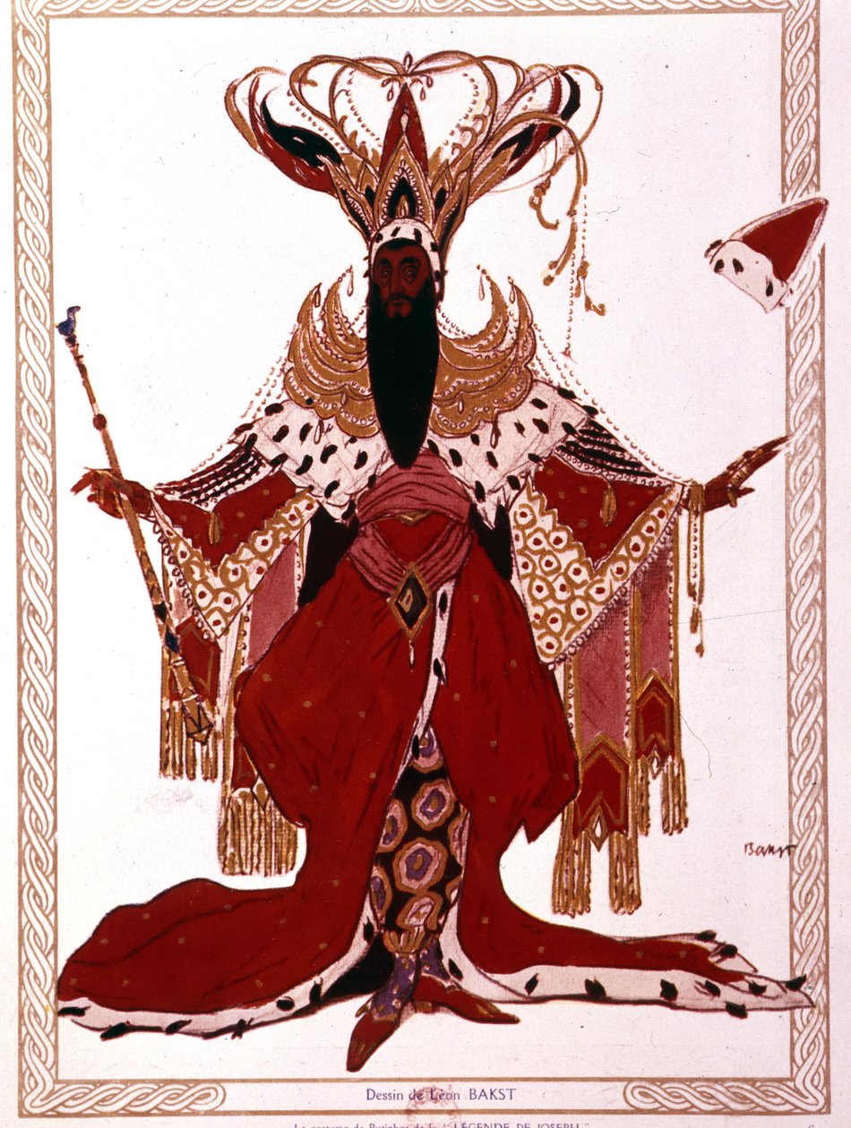 Richard Strauss ""The Legend of Joseph"" Paris Opera, mai 1914. Kostyme av Leon Bakst av Leon Bakst