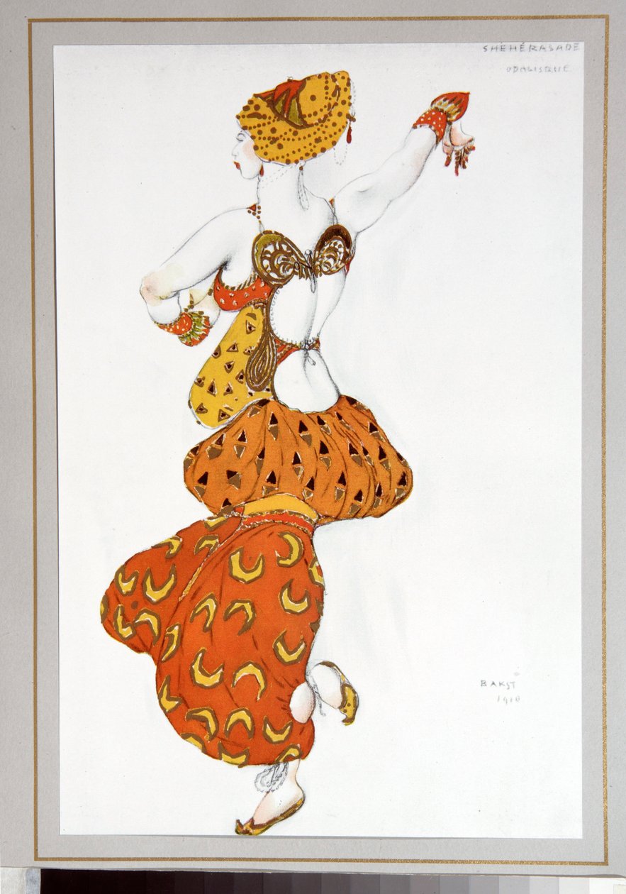 Russian Ballet : Odalisque for "Sheherazade"" regissert av Michel Fokine av Leon Bakst