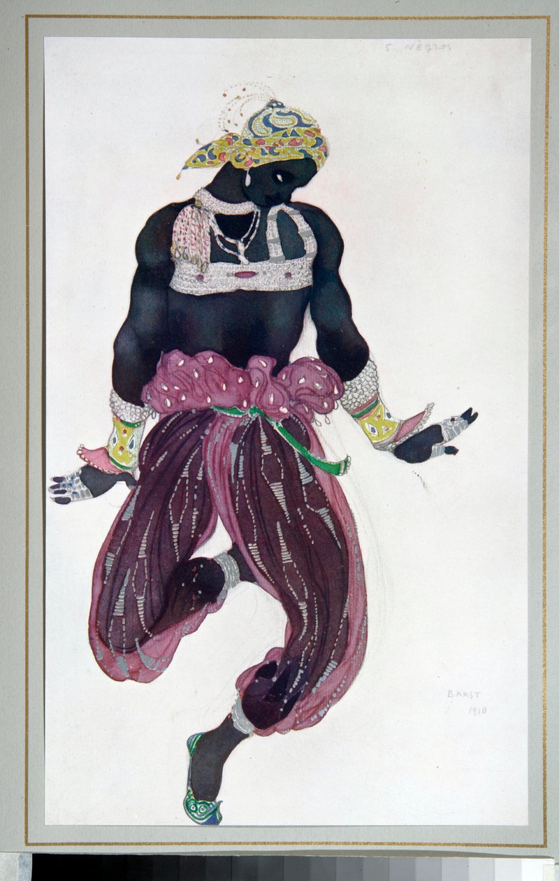 Russian Ballet : tegning for balletten "Sheherazade" regissert av Michel Fokine av Leon Bakst