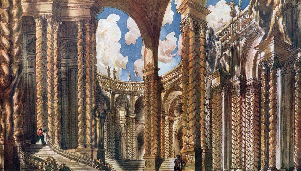 Naturdesign for forlovelsen, fra Tornerose, 1921 av Leon Bakst