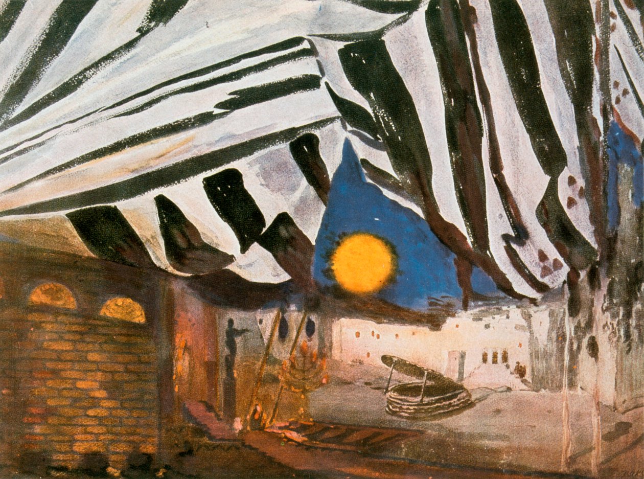 Scenografi for Oscar Wildes Salome, sent på 1800-tallet tidlig på 1900-tallet av Leon Bakst