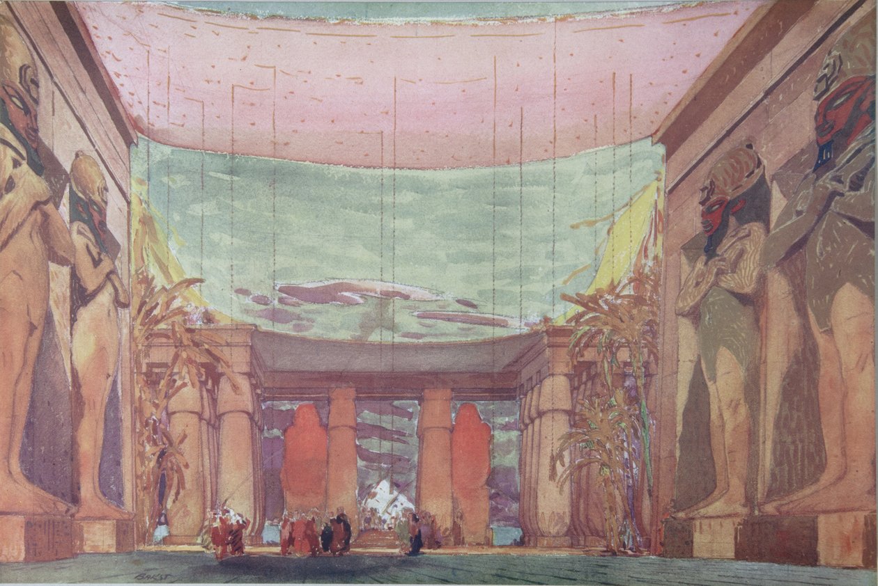 Scenedesign for balletten Cléopatre, 1909 av Leon Bakst