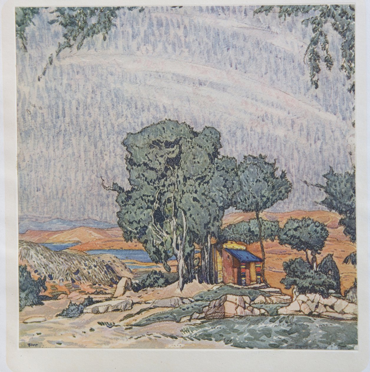 Scenografi for balletten Hélène de Sparte av E. Verhaeren og D. de Séverac, 1912 av Leon Bakst