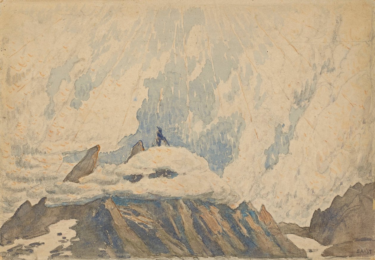 Scenedesign for balletten La damnation de Faust av Hector Berlioz, tidlig på 1920-tallet. av Leon Bakst