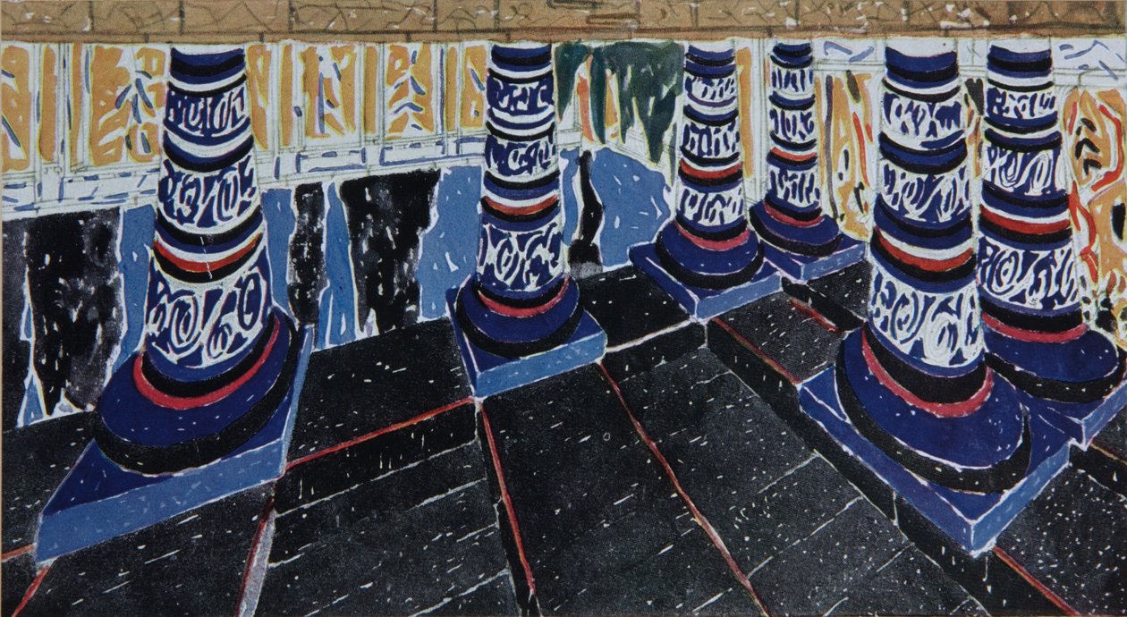 Scenografi for dramaet Phaedra Phèdre av Jean Racine, 1923 av Leon Bakst