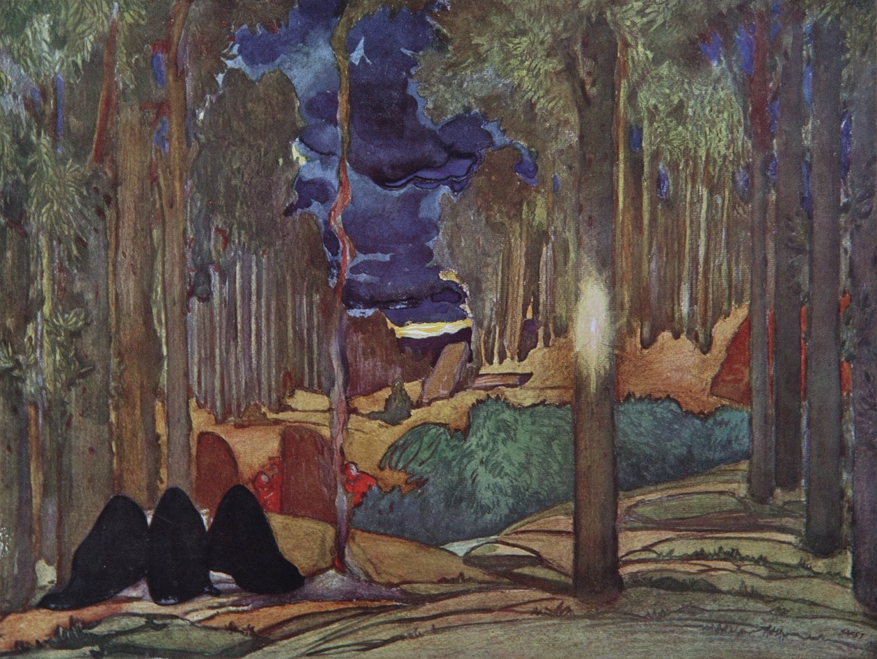 Scenedesign for stykket The Martyrdom of St. Sebastian av Gabriele D
