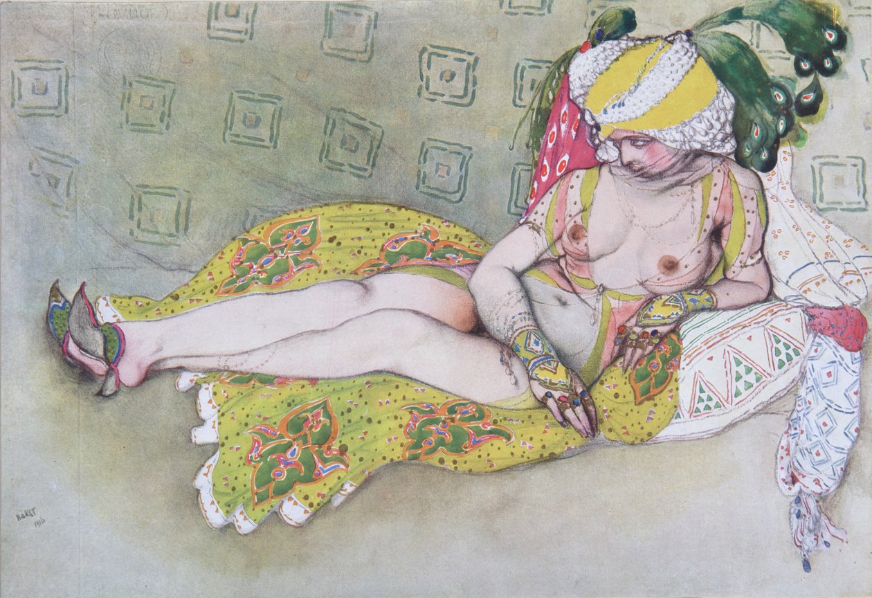 The Yellow Sultans Wife, 1916 av Leon Bakst