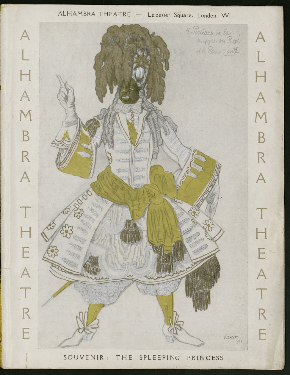 Tittelside til suvenirprogram for Ballets Russes av Leon Bakst