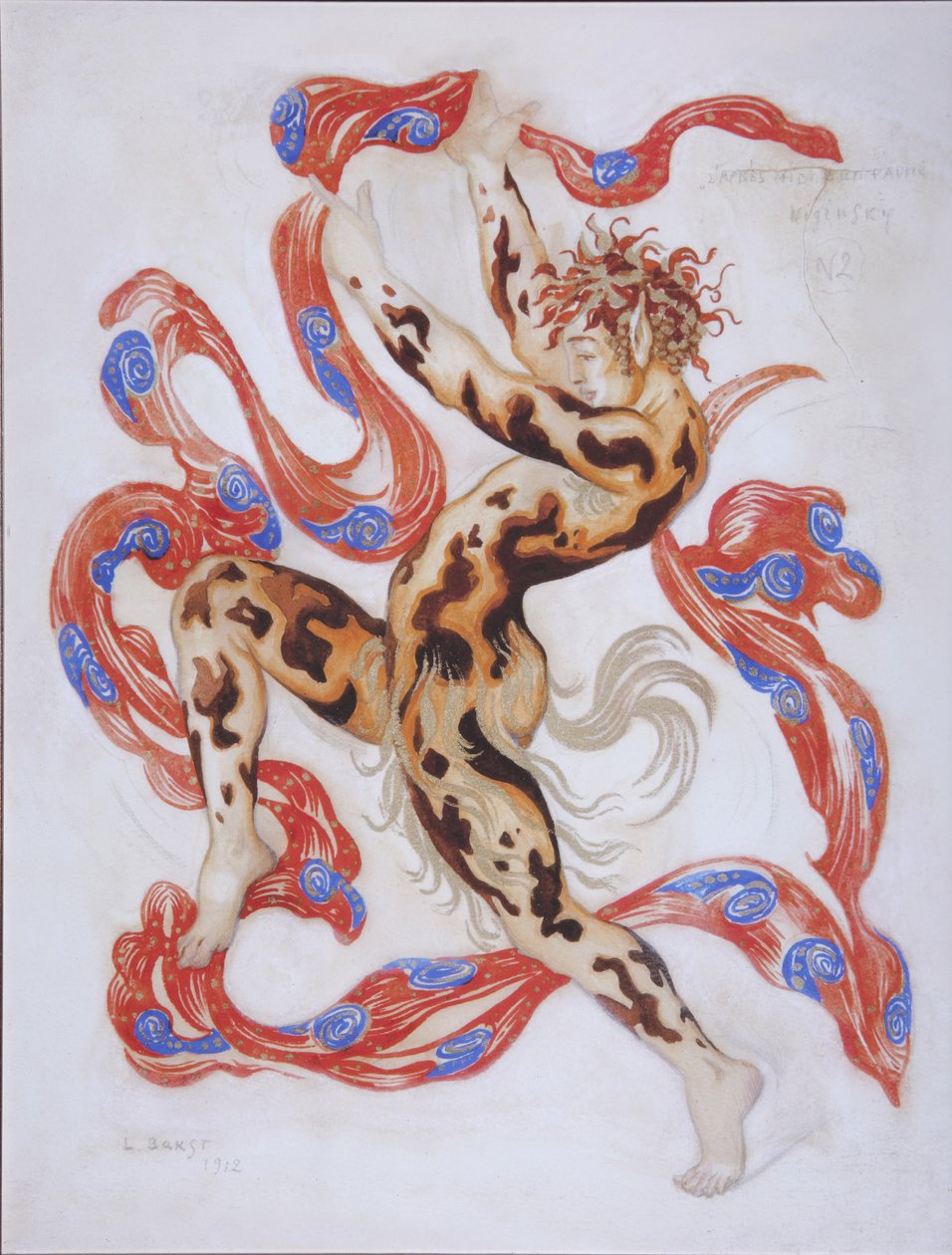 Vaslav Nijinsky i Balletten The Afternoon of a Faun av C. Debussy av Leon Bakst
