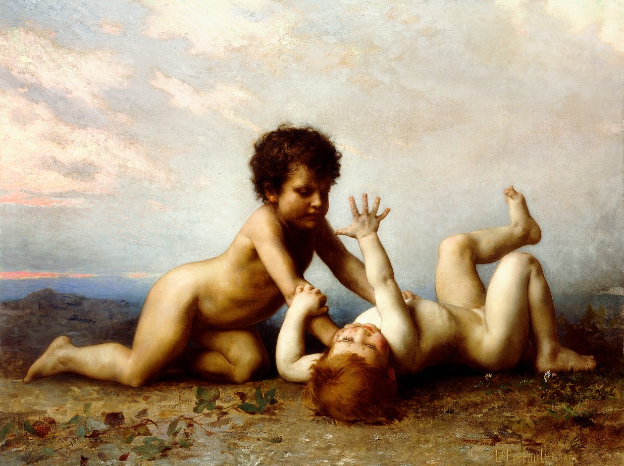Stridende gutter, 1889 av Leon Bazile Perrault