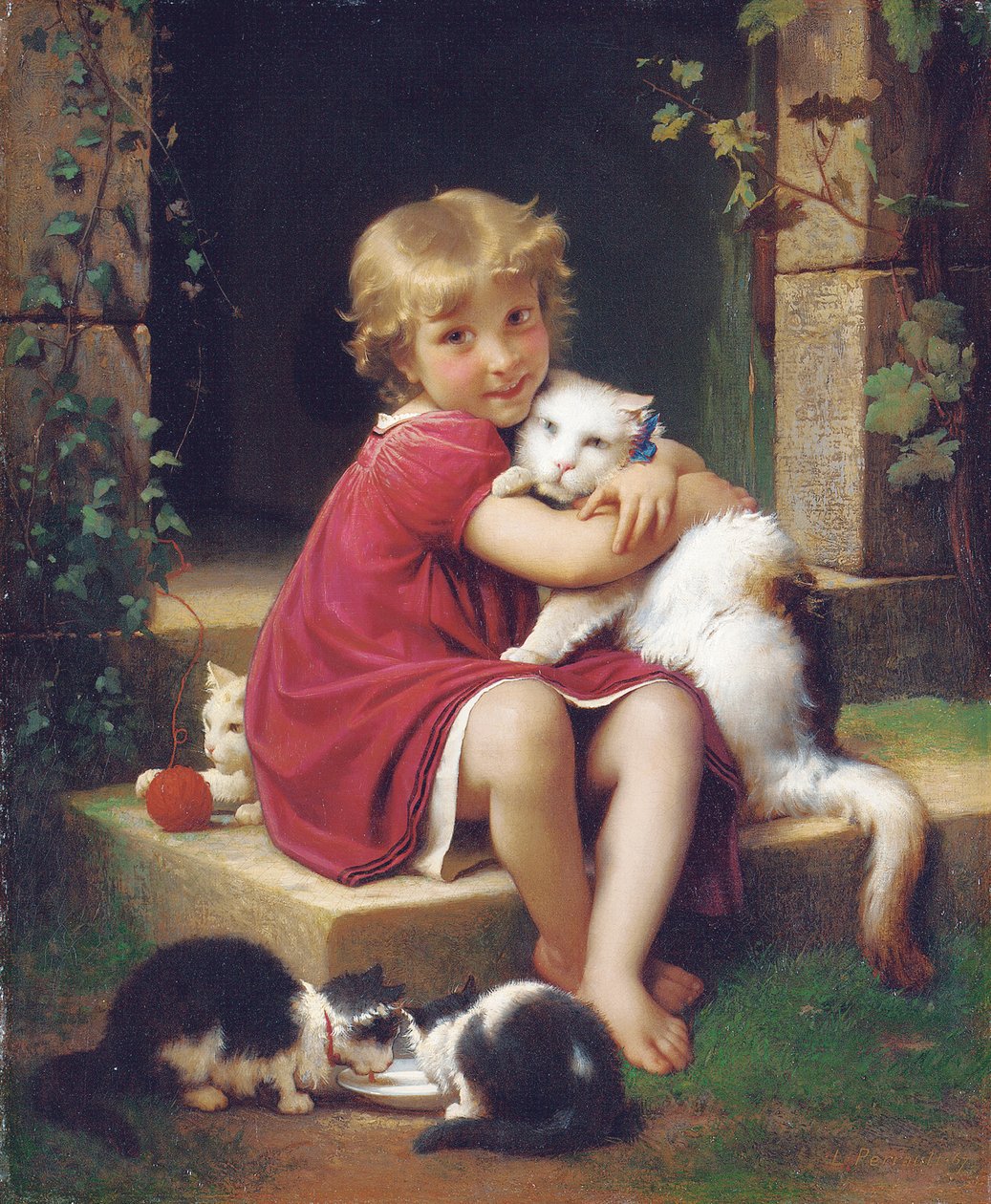 Hennes favoritt kjæledyr, 1867 av Leon Bazile Perrault