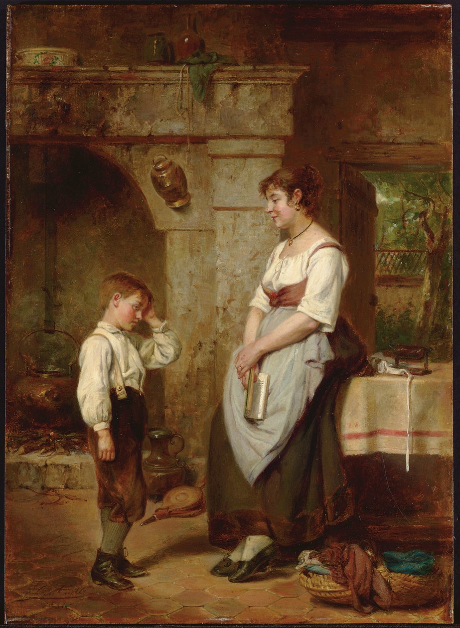 Leksjonen, 1887 av Leon Caille