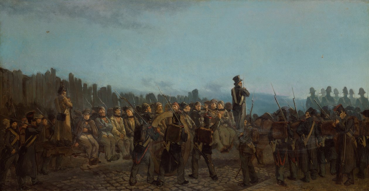 Domfelte på vei fra Kreml Bicetre (olje på lerret) av Leon Charles Adrien Bailly