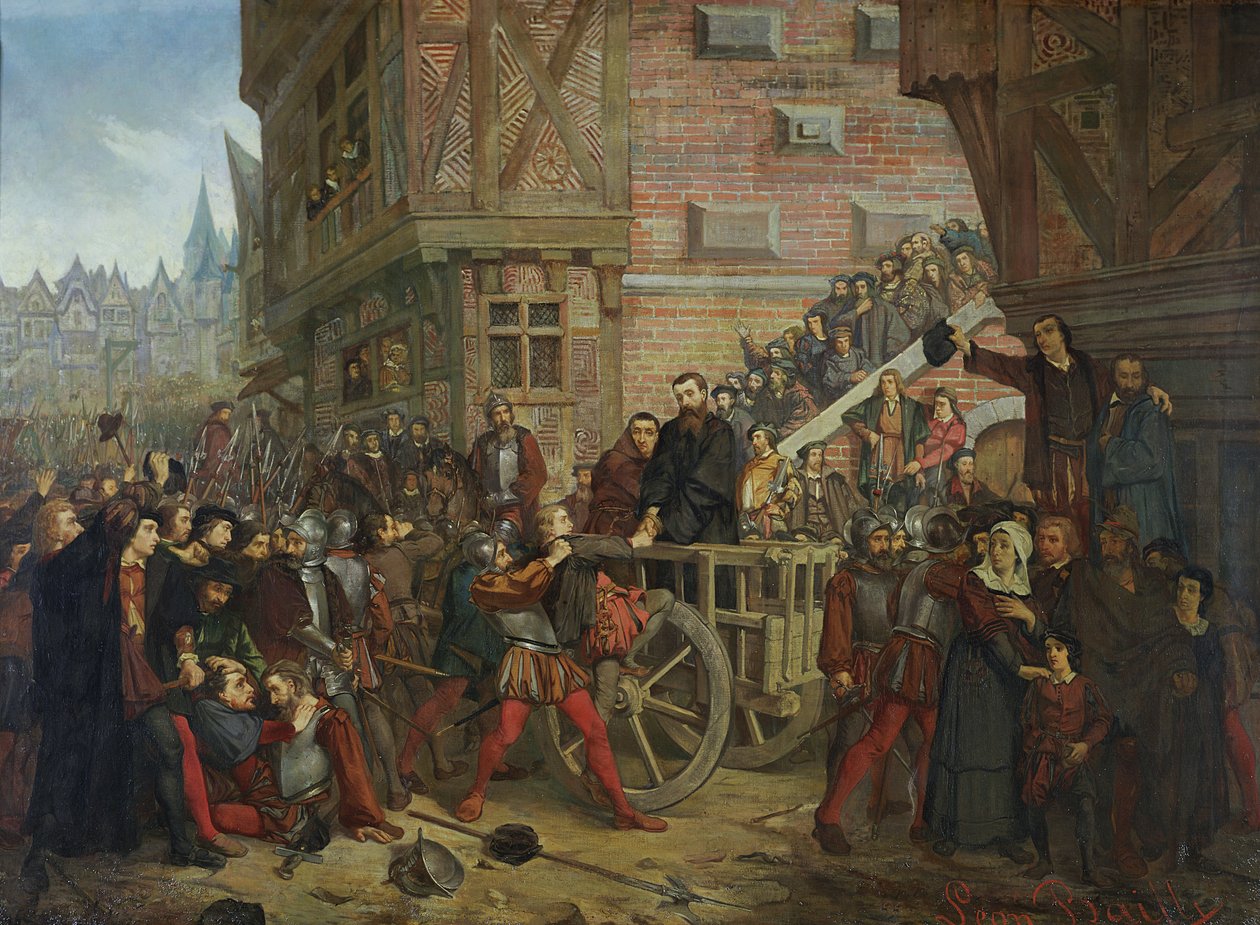 Tortur av Etienne Dolet (1509-46) av Leon Charles Adrien Bailly