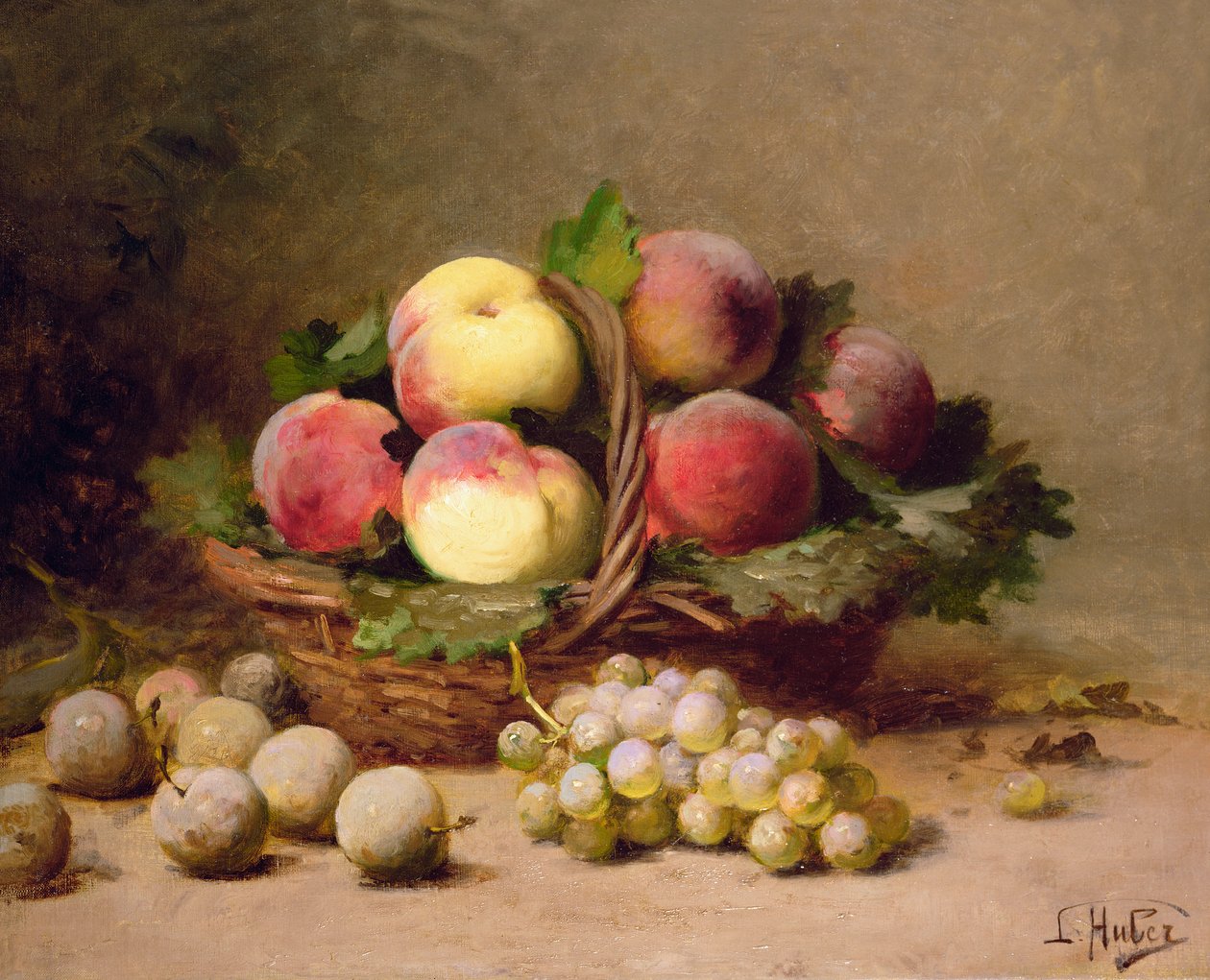 Stilleben av frukt av Leon Charles Huber