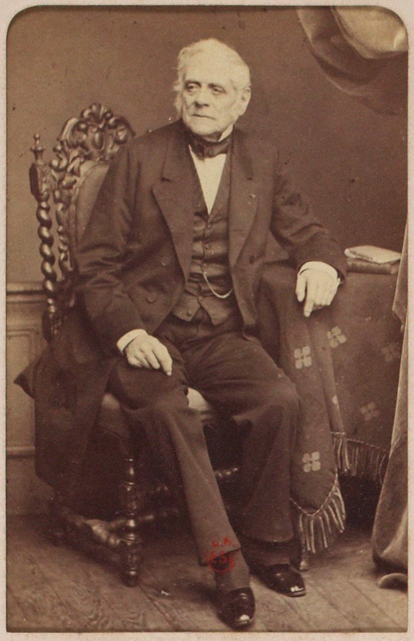 Portrett av komponisten Daniel-Francois-Esprit Auber (1782-1871), av Cremiere, Leon (1831-1913). Albumin bilde. Privat samling av Leon Cremiere