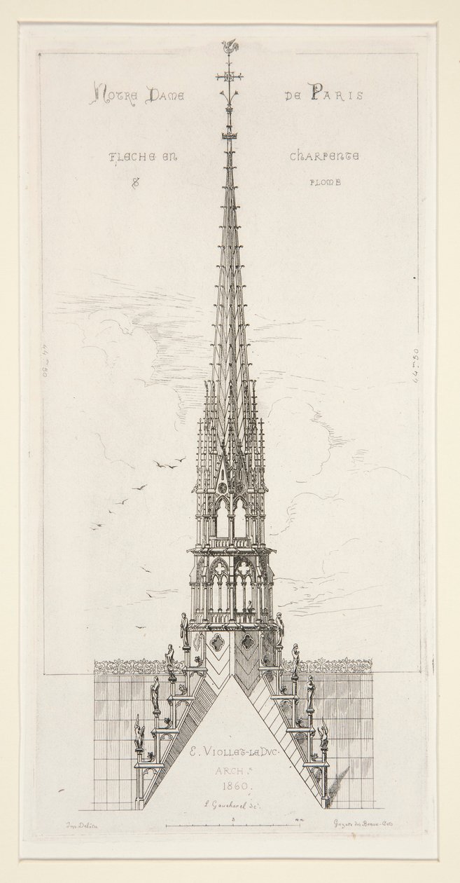 Notre Dame de Paris: Pil i ramme og bly av Leon Gaucherel