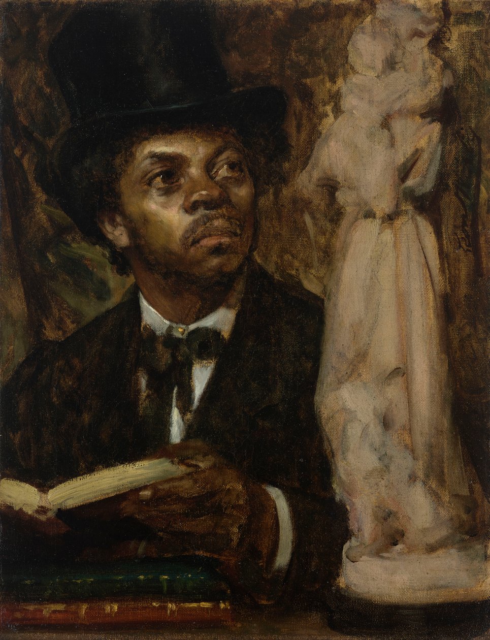 Portrett av en kunstkjenner, muligens Ira Aldridge (olje på lerret) av Leon Herbo