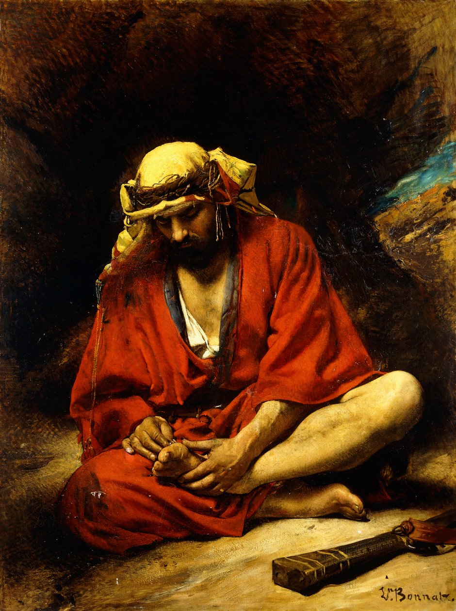 En araber som plukker en torn fra foten hans, av Leon Joseph Florentin Bonnat