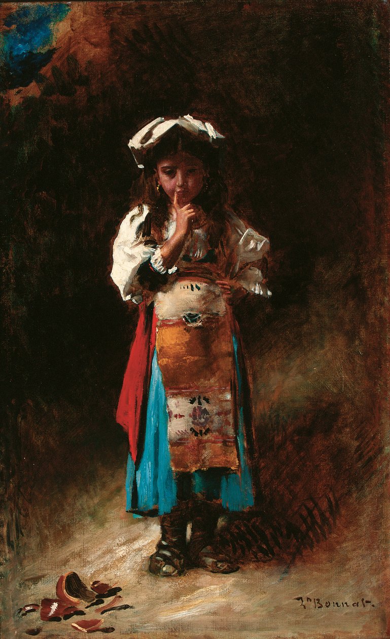 Den ødelagte kannen (olje på lerret) av Leon Joseph Florentin Bonnat